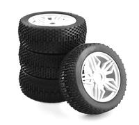 Accessori Giocattoli Rc Per Kyosho MP10 Per Buggy 4WD Per HSP Aton Per Hongnor 1/8 4PCS Ruote Off Road Pneumatici Ruota Con 17mm Hex RC Auto Aggiornamento(WHITE)