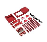 Accessori Giocattoli Rc Per Mangniu Per MN78 1/12 Metallo Fisso Bin Coda Pull Rod Ammortizzatore Il Montaggioel Sedile Set Modello Aggiornamento Accessorio(Red)