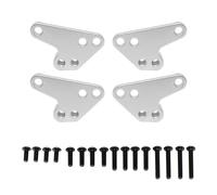 Accessori Giocattoli Rc Per Traxxas 2.0 V2 89076-4 Wide Per Maxx 1/10 Parti Aggiornamento Accessori 4 Pezzi Supporto Inferiore Ammortizzatore Anteriore Posteriore Metallo Sedile(Silver)