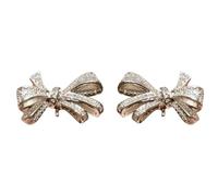 Accessori Gioiello per Auricolari a Clip | Clip Per Cuffie Cristalli A Forma Di Fiocco | Accessori Decorativi Senza Auricolari Per Donne E Ragazze