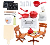 Accessori Gnomo, 22 Pezzi In Miniatura Gnomo Accessori da Forno,Miniatura Casa Delle Bambole Accessori Mini Uova Mattarello Farina Frusta Gnomo Set,Fai da Te Natale Gnomo Cucina Set da Forno Accessori
