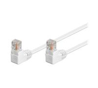 ACCESSORI GOOBAY Cavo di rete Cat5e con connettori RJ-45 ad angolo, Bianco/trasparente
