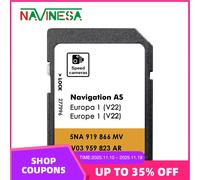 Accessori GPS per VW Passat B8 dal 2014 Discover Media AS V22 Navigazione GPS Mappa UE GEN2 5NA919866MV 2025 Nav Scheda SD 32GB