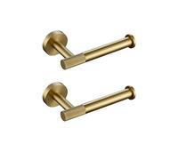 Accessori hardware per il bagno Set Kit in ottone zigrinato oro spazzolato Porta asciugamani Anello porta accappatoio Porta carta Porta asciugamani Porta scopino, 2 porta carta