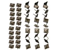 Accessori hardware per mobili decorativi in ferro retrò ciano bronzo da 50 pezzi per tappezzeria (Side length 19mm*Total length 20mm)