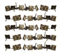 Accessori hardware per mobili decorativi in ferro retrò ciano bronzo da 50 pezzi per tappezzeria (Side length 12mm*Total length 18mm)