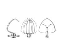 Accessori in acciaio inossidabile, compatibili con il robot da cucina Kitchenaid da 4,5-5 litri con testa inclinabile, include 6 fruste a filo, frusta piatta, gancio for impastare