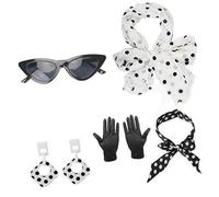 Accessori In Costume Degli Anni '50 Anni '50 SCARF CATS OCCHI OCCHI BANDANA Orecchini A Goccia Per Caduta Halloween Costumi Cosplay Costumi Cosplay Halloween