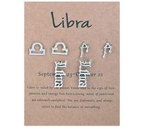 Accessori in oro per le donne Set di gioielli costellazione zodiacale squisito tre paia di compleanno costellazione gioielli strato regalo 12 lettere orecchini segno zodiacale antico inglese, G,
