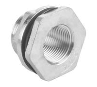 Accessori in ottone, Connettore rubinetto, 1 pz, 1/4" 3/8" 1/2" 3/4" 1" - 2" BSP Femmina Passaparete in acciaio inossidabile 304 Raccordo for tubo Accoppiatore Foro serbatoio acqua Scolapiatti(1/2")