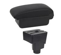 Accessori In Pelle Per Bracciolo Centrale Della Console Dell'auto Per Ford Per Ecosport 2013 2014 2015 2016 2017(B1 Black Line)