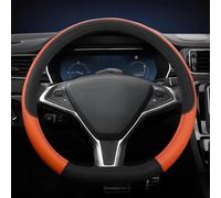 Accessori Interni A Forma Di D Coprivolante Per Auto Custodia In Pelle Antiscivolo Per Tesla Per Modello S Y X 2013~2021(ORANGE)