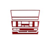 Accessori Interni Auto Aria Condizionata AC Pannello CD Riscaldamento Del Sedile Rivestimento Interno Decor Carbon Look Adesivo Per Serie 5 M5 E39 1998-2003 (Colore : Rosso, Taglia : LHD)
