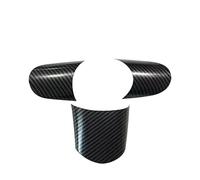 Accessori Interni Auto Compatibile con Mini per Cooper R50 R52 R53 3PCS Accessori di copertura del pannello del volante dell'auto Accessori adesivi decorativi per coperture del volante(Color10,A)