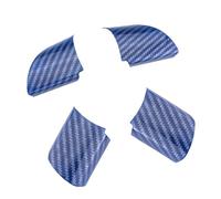 Accessori interni auto Per Ford Per Focus 2 Mk2 2005-2011 ABS Auto Volante Pannello Paillettes Copertura Adesivo Rifinitura 4 Pezzi/set Auto Interni(Carbon blue)