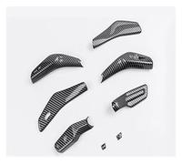 Accessori Interni Per A4 Per A5 Pannello Controllo Centrale Dell'auto Modifica Interna Modifica Cambio Cornice Decorativa Adesivo ABS In Fibra Carbonio Auto interno Cornice(H)