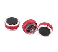 Accessori Interni Per Ford Per Focus MK2 MK3 3 Pezzi Set In Lega Alluminio Auto Manopola Dell'aria Condizionata Manopola AC Pulsante Dell'interruttore Controllo Calore(Red)