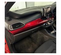 Accessori Interni Per Hyundai Per I30 N 2018-2023 RHD Interni Rossi Per Cruscotto Centrale Console Cambio Finestra Pulsante Air Vent Copertura Auto interno Cornice(Dashoboard Stripe)