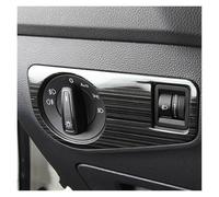 Accessori Interno Coprifari Decorativi Per Il Controllo Dei Fari Protezione Per Modanatura Interna In ABS Per VW Per Tiguan 2017 2018 GE(Double hole black)