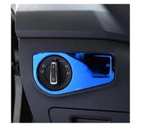 Accessori Interno Coprifari Decorativi Per Il Controllo Dei Fari Protezione Per Modanatura Interna In ABS Per VW Per Tiguan 2017 2018 GE(Single hole blue)