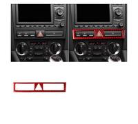 Accessori L'Interno Dell'Auto Per A3 S3 8P 2006 2007 Auto Centrale AC Radio CD Pannello di Navigazione Set Trim Copertura Adesivo Interno Accessorio Interno(Red C)