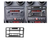 Accessori L'Interno Dell'Auto Per A3 S3 8P 2006 2007 Auto Centrale AC Radio CD Pannello di Navigazione Set Trim Copertura Adesivo Interno Accessorio Interno(Black C)