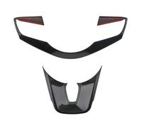 Accessori L'Interno Dell'Auto Per Kia Per Forte K3 2019 2020 2021 Accessori Interni ABS Bottoni Al Volante Dell'automobile Pannello Protezione Copertura Trim Adesivo(2Pcs carbon black)