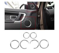 Accessori L'Interno Dell'Auto Per Land Per Rover Per Discovery Sport 2015-2017 Accessori auto ABS cromato Anello altoparlante per porta Trim Accessorio Interno(4pcs Silver)