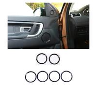 Accessori L'Interno Dell'Auto Per Land Per Rover Per Discovery Sport 2015-2017 Accessori auto ABS cromato Anello altoparlante per porta Trim Accessorio Interno(6pcs Gloss black)