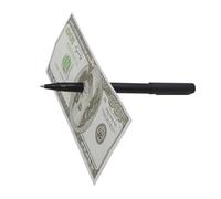 Accessori Magici Per Adulti - Accessori Per Scena , Penna Attraverso Un Suggerimento Monetario | Mago Gross Up Crayt Rivestito, Gag Penna Di Illusione Realistica, Dollaro Gimmick Paper Bill Petr