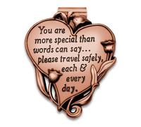 Accessori medaglie Visor Clip Clip a forma di cuore Blessano un regalo di preghiera per la sicurezza della guida per il genitore Amici per la famigli