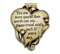 Accessori medaglie Visor Clip Clip a forma di cuore Blessano un regalo di preghiera per la sicurezza della guida per il genitore Amici di famiglia Ad