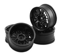 Accessori Modellismo RC Per 1/10 Rc Auto On-Road Drift Per Le Corse Plastica 4 Pezzi 52 Millimetri Wheel Rim Mozzi Accessori Ricambio Aggiornamento Riparazione Modificare Parti(BLACK)