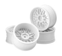 Accessori Modellismo RC Per 1/10 Rc Auto On-Road Drift Per Le Corse Plastica 4 Pezzi 52 Millimetri Wheel Rim Mozzi Accessori Ricambio Aggiornamento Riparazione Modificare Parti(WHITE)