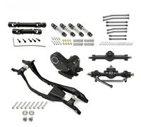 Accessori Modellismo RC Per SCX30 RC Auto In Lega Alluminio Sette Pezzi Albero Motore Ammortizzatore Leva Cambio Anteriore Assale Posteriore Telaio Set Aggiornamento Riparazione Parti(Black)