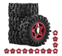 Accessori Modellismo RC Per Traxxas Per Slash Per ARRMA Per SENTON 1/10 Rc Auto 4 Pezzi 109 Millimetri Breve Corso Camion Pneumatico Con 12 14 17 Ruota Esagonale Parti Aggiornamento(Red)