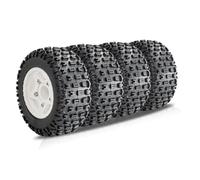 Accessori Modellismo RC Per Traxxas Per Slash Per ARRMA Per SENTON Per Vkar SCTX10 Per HPI 1/8 1/10 Rc Auto 4 Pezzi 109mm Pneumatico Con 12 14 17mm Ruota Esagonale Aggiornamento(White)