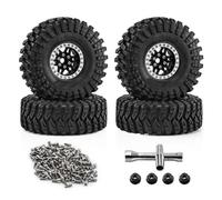 Accessori Modellismo RC Per Traxxas Per TRX4 D90 Per Axial Per SCX10 Pro Per Capra Per Redcat Per MST 1/10 Rc Auto Big Size 125mm 1.9 Beadlock Wheel Rim Set Pneumatici Parti(Black)