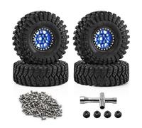 Accessori Modellismo RC Per Traxxas Per TRX4 D90 Per Axial Per SCX10 Pro Per Capra Per Redcat Per MST 1/10 Rc Auto Big Size 125mm 1.9 Beadlock Wheel Rim Set Pneumatici Parti(Blue)
