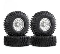 Accessori Modellismo RC Per TRX4 Per Axial Per SCX10 II III Per Redcat Gen8 Gen7 1/10 RC Crawler Auto Beadlock Ruote Pneumatici 108mm/4.26'' 12mm Hex Parti Aggiornamento(Silver)