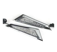 Accessori Moto Frecce Laterali Indicatori LED Luci Cromate Trasparenti Per Sella