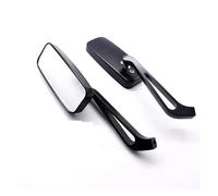 Accessori Moto Manubrio Specchietti Retrovisori Laterali Sinistro E Destro Regolabili Universali 8/10mm Vetro Blu Specchietti Moto(Transparent lens)