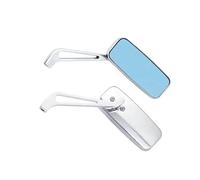 Accessori Moto Manubrio Specchietti Retrovisori Laterali Sinistro E Destro Regolabili Universali 8/10mm Vetro Blu Specchietti Moto(Plating)