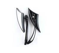 Accessori Moto Nero/cromato Estremità Manubrio Specchietti Retrovisori Laterali Sinistro E Destro Universali 8mm 10mm Specchietti Moto(Black)