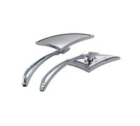 Accessori Moto Nero/cromato Estremità Manubrio Specchietti Retrovisori Laterali Sinistro E Destro Universali 8mm 10mm Specchietti Moto(Silver)