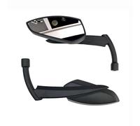 Accessori Moto Specchietti Retrovisori Universali Neri Per Manubrio Lato Sinistro E Destro, Convessi Regolabili Specchietti Moto
