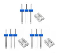Accessori multifunzionali per macchina da cucire, 4 aghi doppi doppi e piedino stropicciato, dimensioni 234 mm (9 scanalature)