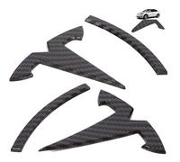 Accessori Nanaholy per il modello Y, adesivi con emblema Tesla, 3 pezzi/set 2024, 2023, 2022, 2021 e 2020 (W-Nero-Motivo in fibra di carbonio)