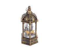 ACCESSORI NATALIZI DAM DMBA0128C93 - Oro e Nero, PP, 14 cm, design renna natalizia, effetto neve