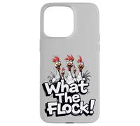 Accessori natalizi What the Flock - Divertente umorismo sui polli Custodia per iPhone 15 Pro Max